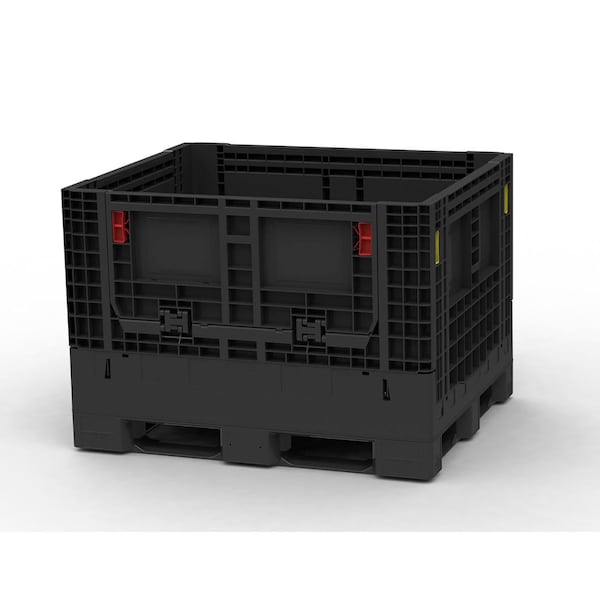 Folding Bulk Shipping Container, 48inL x 40inW x 34inH, Gray